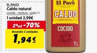 Hiper Usera El pavo caldo natural oferta