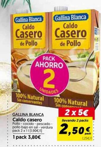 Hiper Usera Gallina blanca caldo casero oferta