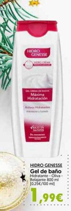 Hiper Usera Hidro genesse gel de baño oferta