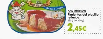 Hiper Usera Don molinico pimientos del piquillo rellenos oferta