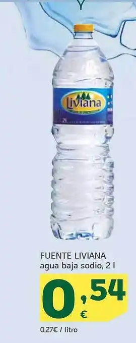 HiperDino Fuente liviana agua baja sodio oferta