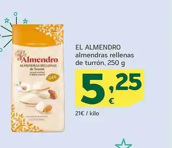 HiperDino El almendro almendras rellenas de turrón oferta