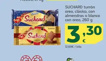 HiperDino Suchard turrón oreo, clásico, con almendras o blanco con oreo oferta
