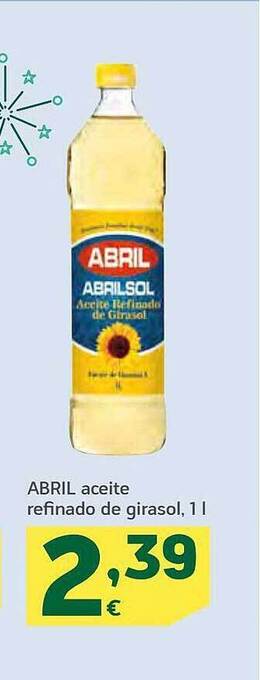 HiperDino Abril aceite refinado de girasol oferta