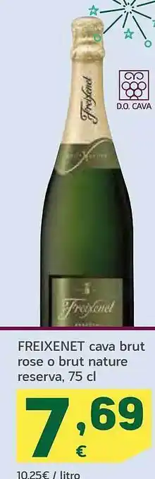 HiperDino Freixenet cava brut rose o brut nature reserva oferta