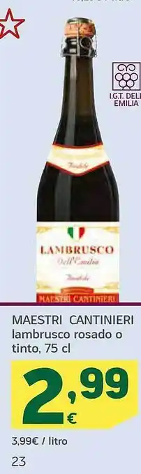 HiperDino Maestri cantinieri lambrusco rosado o tinto oferta