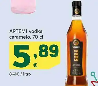 HiperDino Artemi vodka caramelo oferta