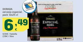 HiperDino Dorada cerveza especial oferta