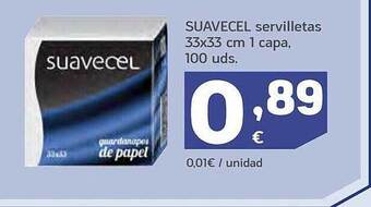 HiperDino Suavecel servilletas 33x33 cm 1 capa oferta