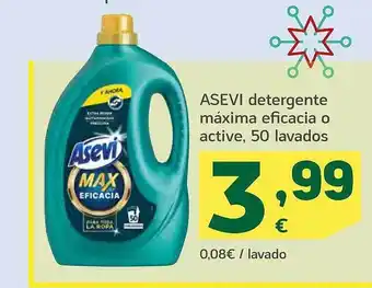 HiperDino Asevi detergente máxima eficacia o active 50 lavados oferta