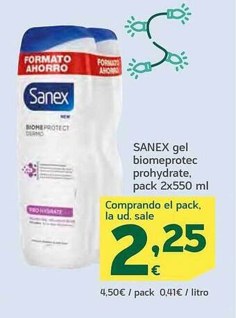 HiperDino Sanex gel biomeprotec prohydrate oferta