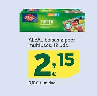 HiperDino Albal bolsas zipper multiusos oferta