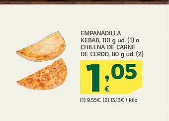 HiperDino Empanadilla kebab o chilena de carne de cerdo oferta