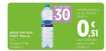 Supercor Agua sin gas font vella oferta