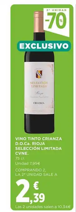 Supercor Vino tinto crianza d.o.ca. rioja selección limitada cvne oferta