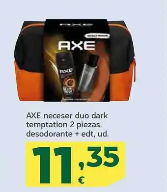 HiperDino Axe neceser duo dark temptation 2 piezas, desodorante + edt oferta