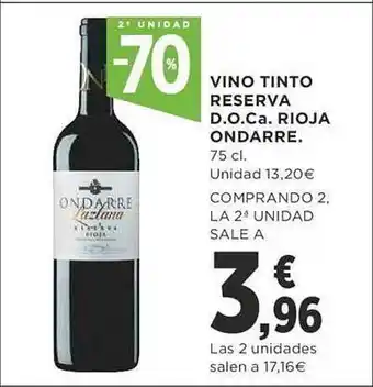 Supercor Vino tinto reserva d.o.ca. rioja ondarre oferta
