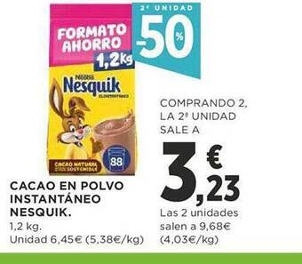 Supercor Cacao en polvo instantáneo nesquik oferta