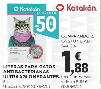 Supercor Literas para gatos antibacterianas ultra aglomerantes oferta