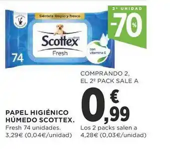 Supercor Papel higiénico húmedo scottex oferta