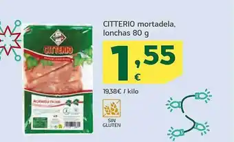 HiperDino Citterio mortadela oferta