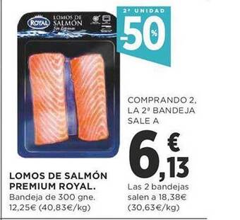 Supercor 2a unidad -50% lomos de salmón premium royal oferta