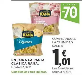 Supercor Exprés 2a unidad -70% en toda la pasta clásica rana oferta