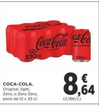 Supercor Exprés Coca-cola original, light, zero, o zero zero oferta