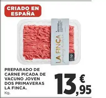 Supercor Preprado de carne picada de vacuno joven dos primaveras la finca oferta
