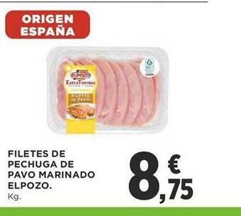Supercor Filetes de pechuga de pavo marinado elpozo oferta