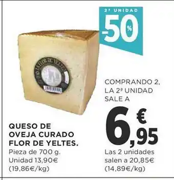 Supercor 2a unidad -50% queso de oveja curado flor de yeltes oferta