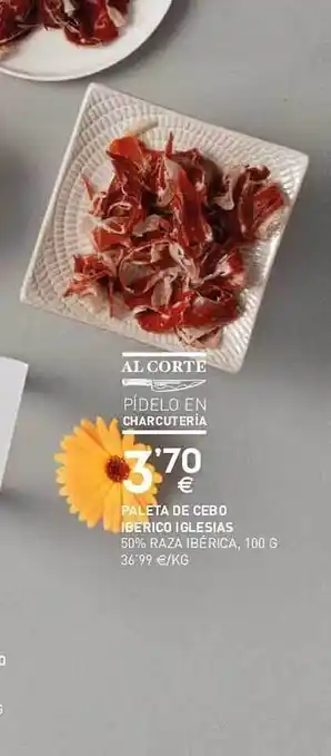 BM Supermercados Paleta de cebo ibérico iglesias oferta