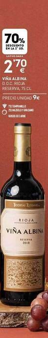 BM Supermercados Viña albina d.o.c. rioja reserva oferta