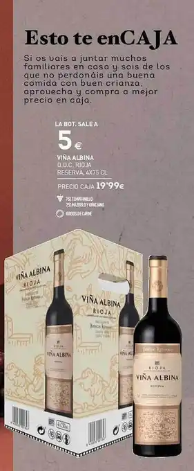 BM Supermercados Viña albina d.o.c. rioja reserva oferta
