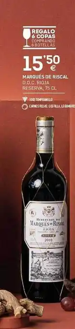BM Supermercados Marqués de riscal d.o.c. rioja reserva oferta