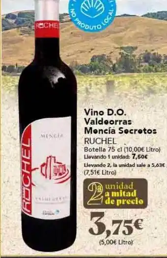 Gadis Vino d.o. valdeorras mencía secretos ruchel botella oferta