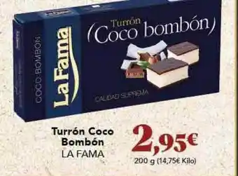 Gadis Turrón coco bombón la fama oferta