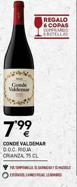 BM Supermercados Conde valdemar d.o.c. rioja crianza oferta