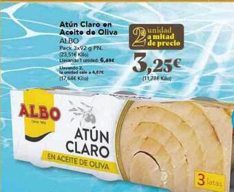 Gadis Atún claro en aceite de oliva albo oferta