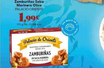 Gadis Zamburiñas salsa marinera oliva palacio oriente oferta