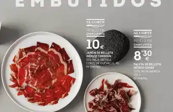 BM Supermercados Jamón de bellota ibérico torreón 50% raza ibérica corte de cuchillo paleta de bellota ibérico covap 100% raza ibérica oferta