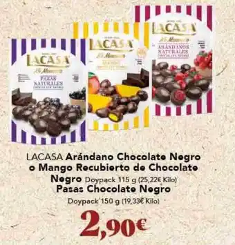 Gadis Lacasa arándano chocolate negro o mango recubierto de chocolate negro pasas chocolate negro oferta