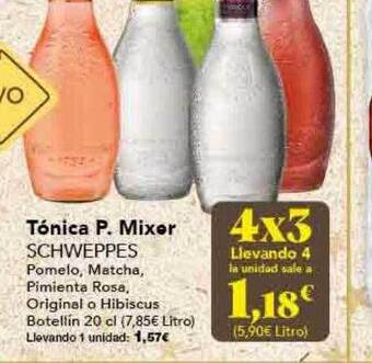 Gadis Tónica p mixer schweppes oferta