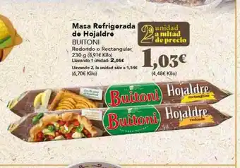 Gadis Masa refrigerada de hojaldre buitoni oferta