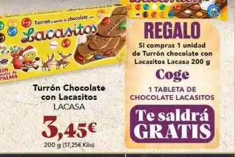 Gadis Turrón chocolate con lacasitos lacasa oferta