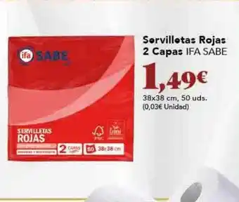 Gadis Servilletas rojas 2 capas ifa sabe oferta