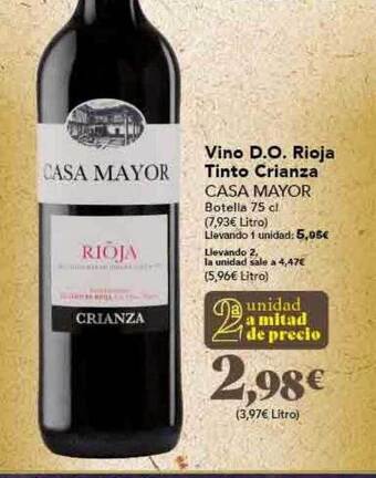 Gadis Vino d.o. rioja tinto crianza casa mayor oferta