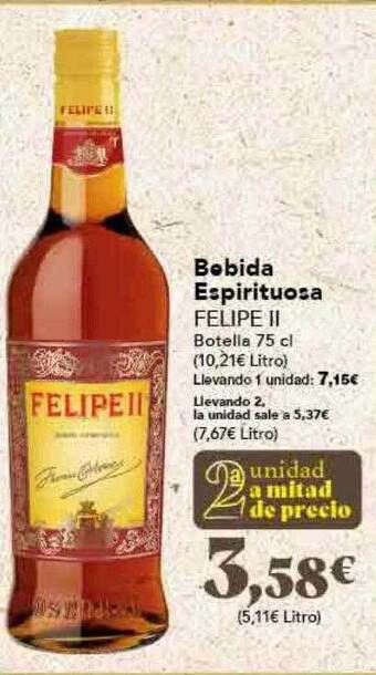 Gadis Bebida espirituosa felipe ii oferta