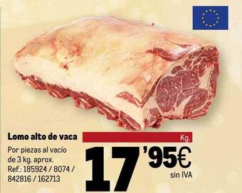 Makro Lomo alto de vaca oferta