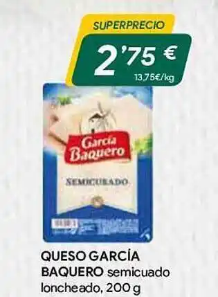 Masymas Queso garcia baquero semicuado loncheado oferta